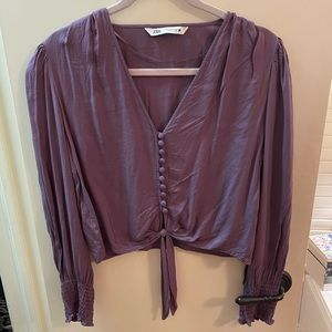 Zara Purple button blouse